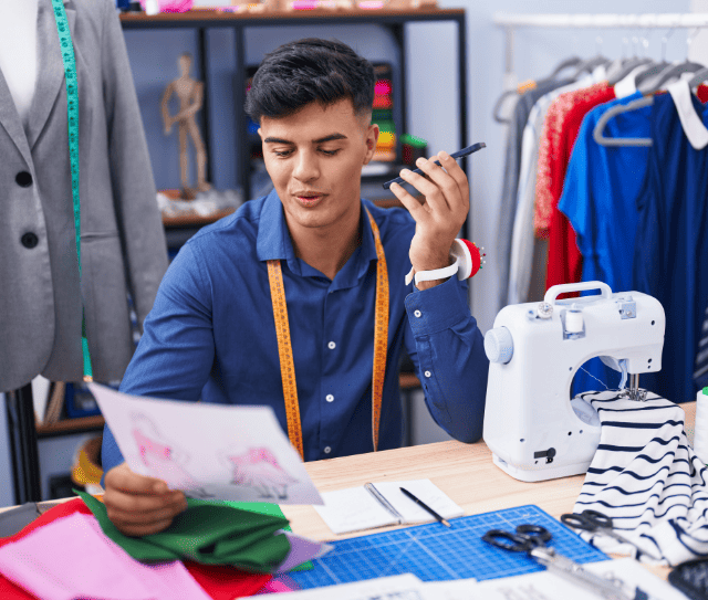 young-hispanic-man-tailor-talking-smartphone-looking-clothing-design-clothing-factory